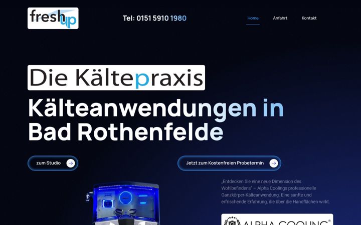 Screenshot of diekaeltepraxis.de
