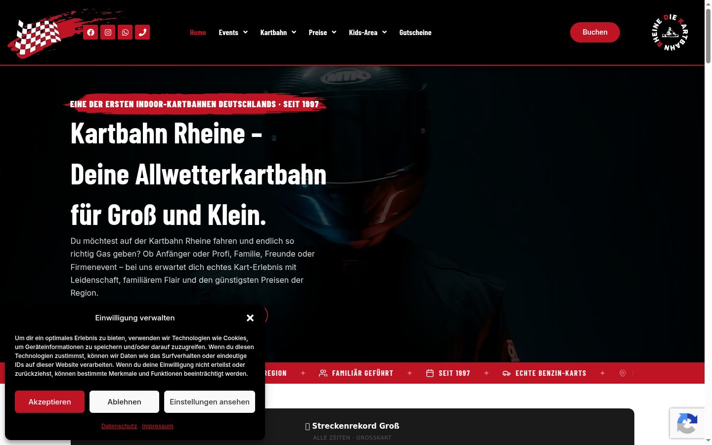 Screenshot of the consent banner shown before any interaction