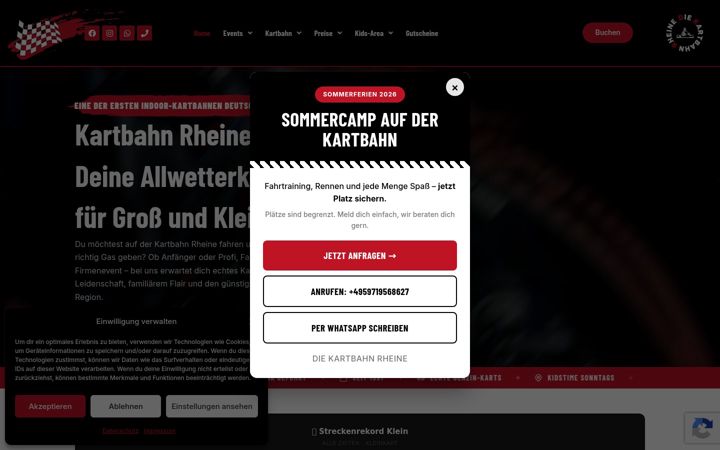 Screenshot of diekartbahn-rheine.de