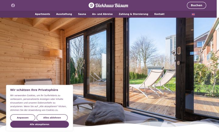 Screenshot of diekhuus-buesum.de