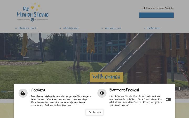 Screenshot of diekleinensterne-reilingen.de