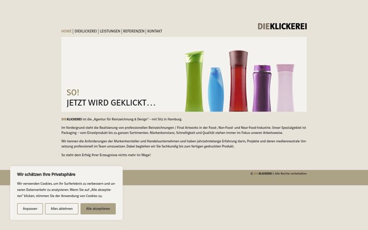 Screenshot of dieklickerei.de
