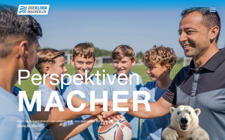 Screenshot of dieklimamacherjobs.ch