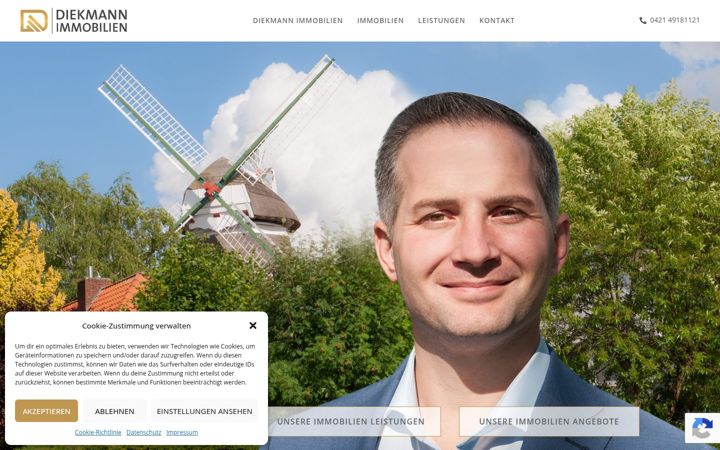 Screenshot of diekmann-immobilien.com
