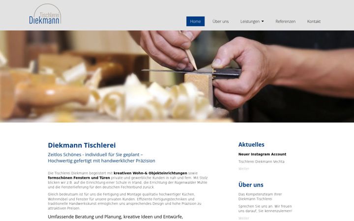 Screenshot of diekmann-tischlerei.de