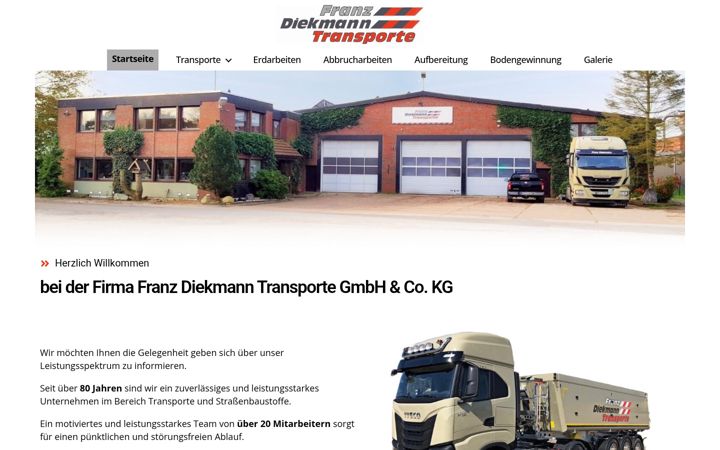 Screenshot of diekmann-transporte.de