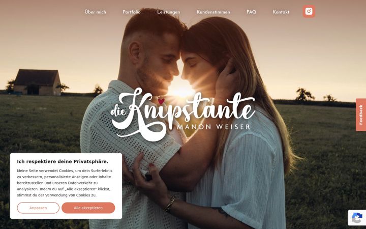 Screenshot of dieknipstante.de