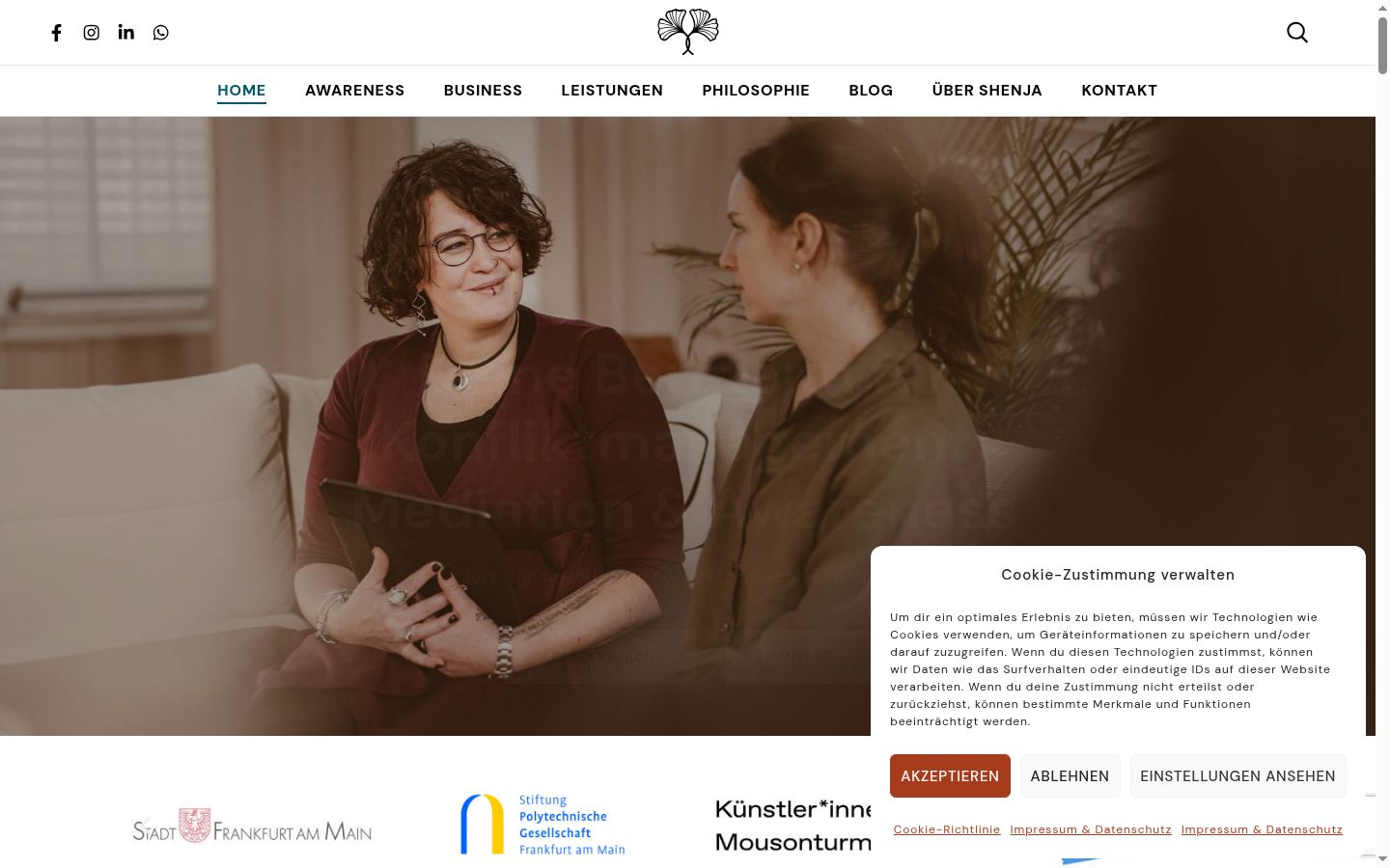 Screenshot van de toestemmingsbanner zoals getoond vóór enige interactie