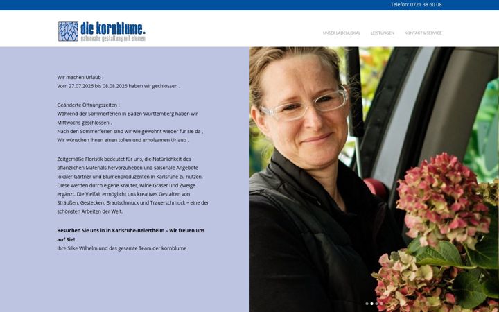 Screenshot of diekornblume.de