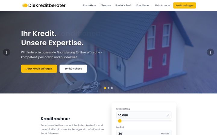 Screenshot of diekreditberater.de