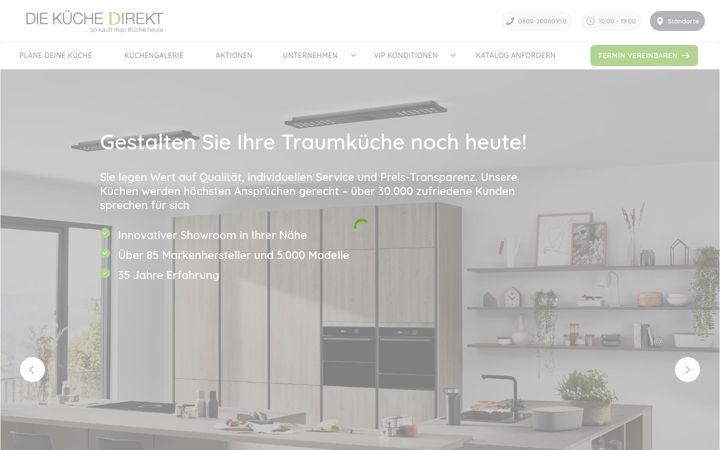 Screenshot of diekuechedirekt.de
