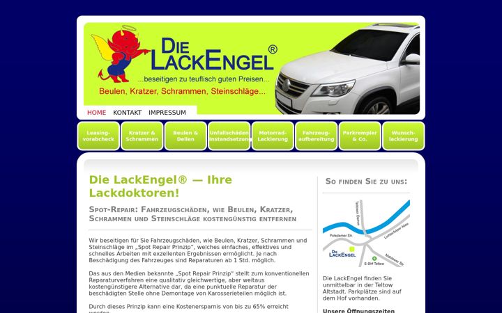 Snimka zaslona za dielackengel.de