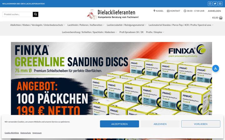 Screenshot of dielacklieferanten.de