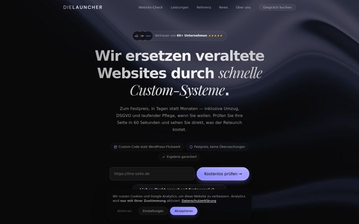 Screenshot of dielauncher.de