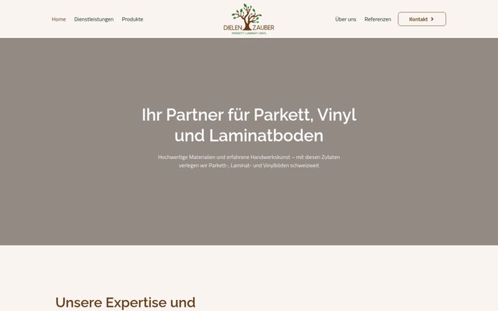 Screenshot of dielenzauber.ch