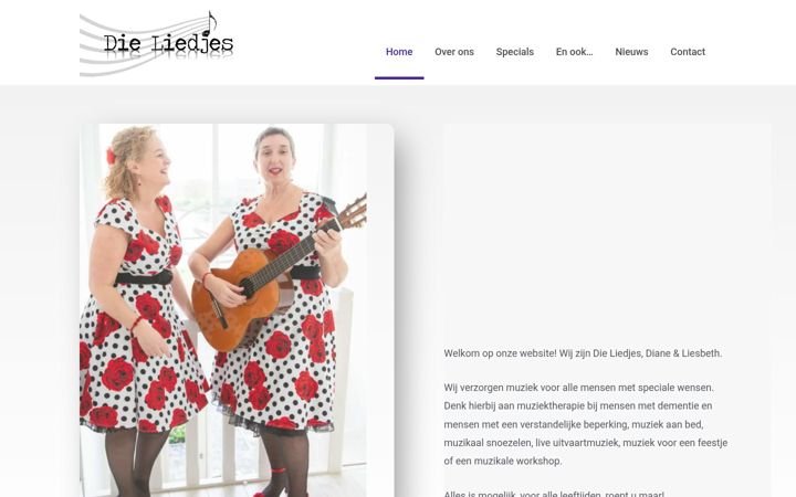 Screenshot of dieliedjes.nl