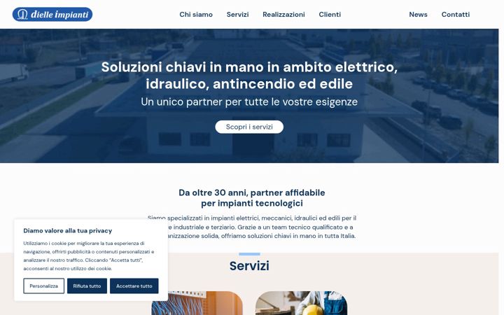Screenshot of dielleimpianti.com