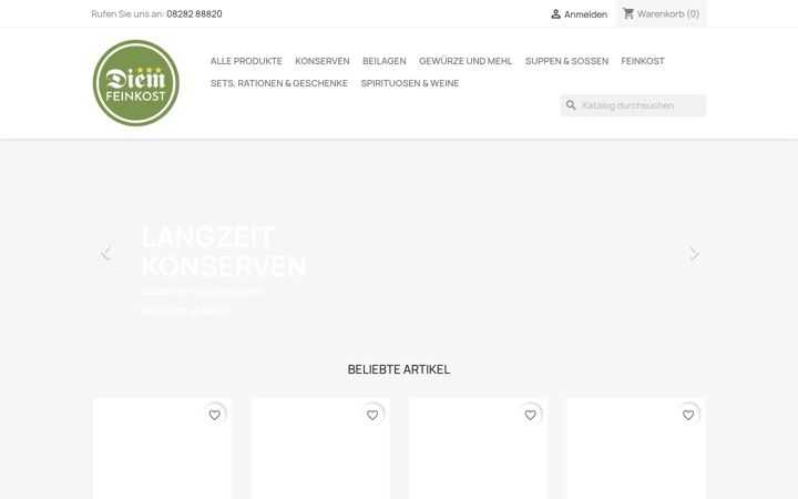 Screenshot of diem-feinkost.de