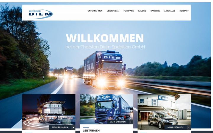Skärmbild av diem-spedition.de