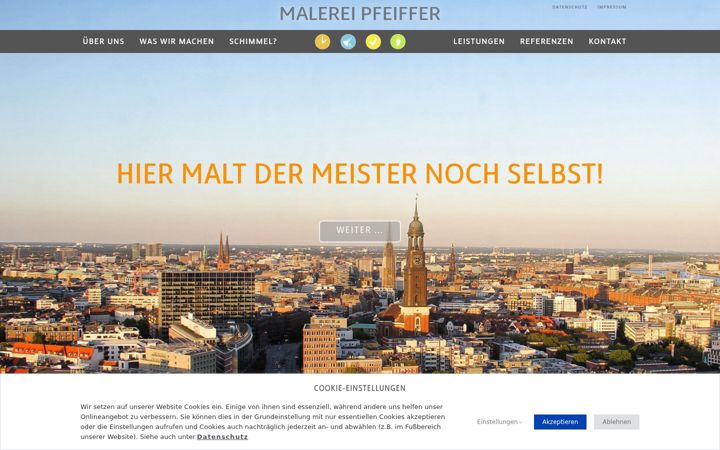 Screenshot of diemalerei-hamburg.de