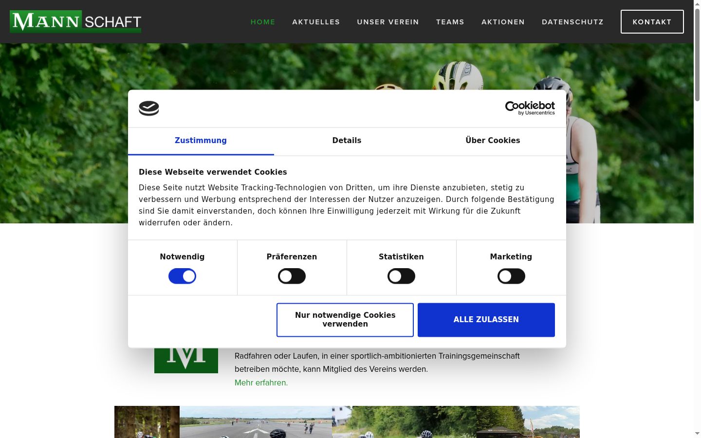 Sutikimo reklamjuostės, rodytos prieš bet kokią sąveiką, ekrano kopija