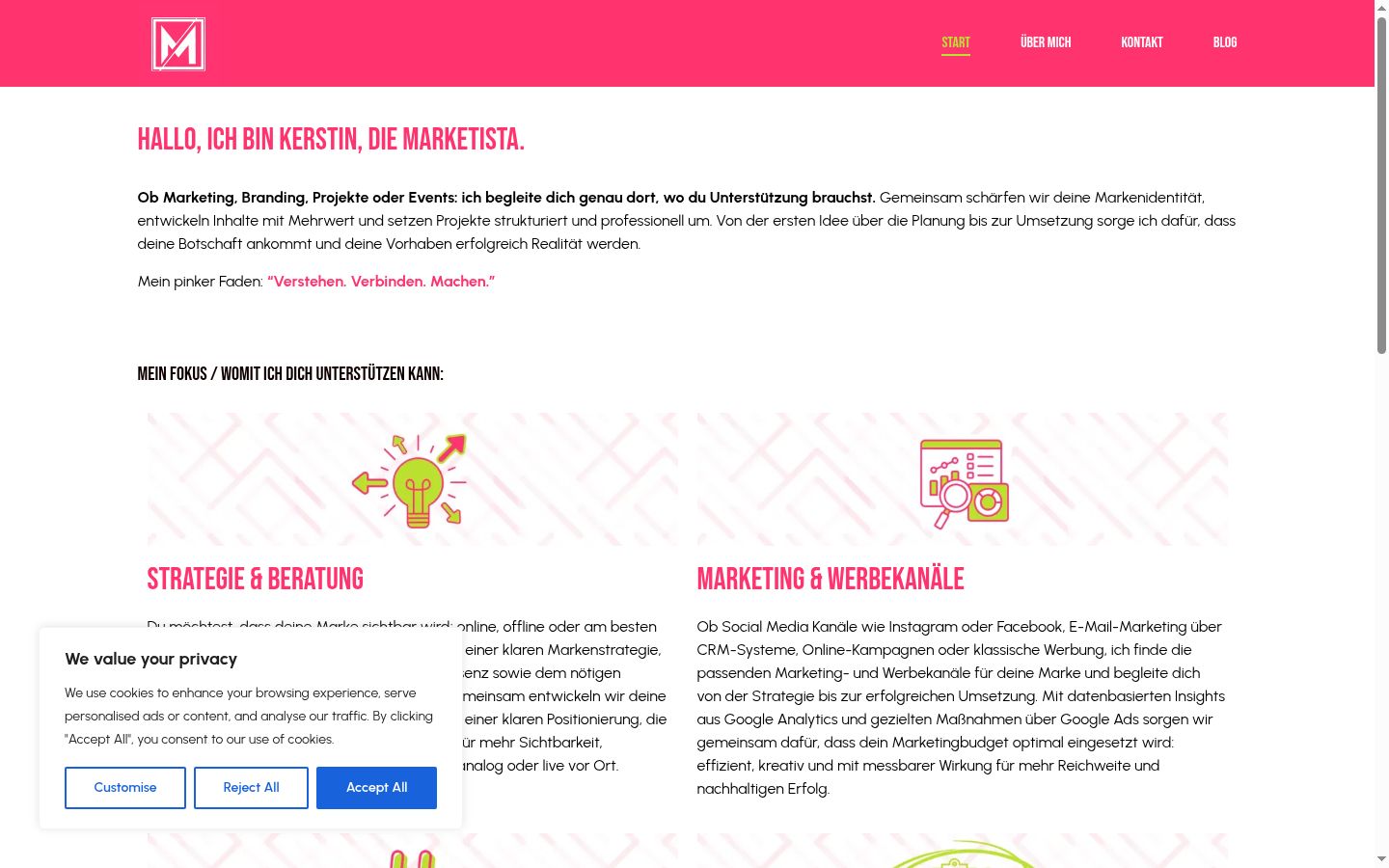 Screenshot tal-banner tal-kunsens muri qabel kwalunkwe interazzjoni