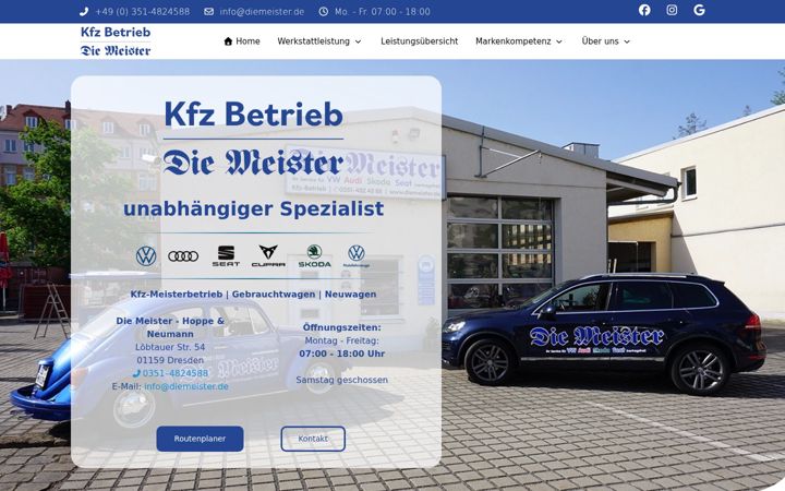 Screenshot of diemeister.de