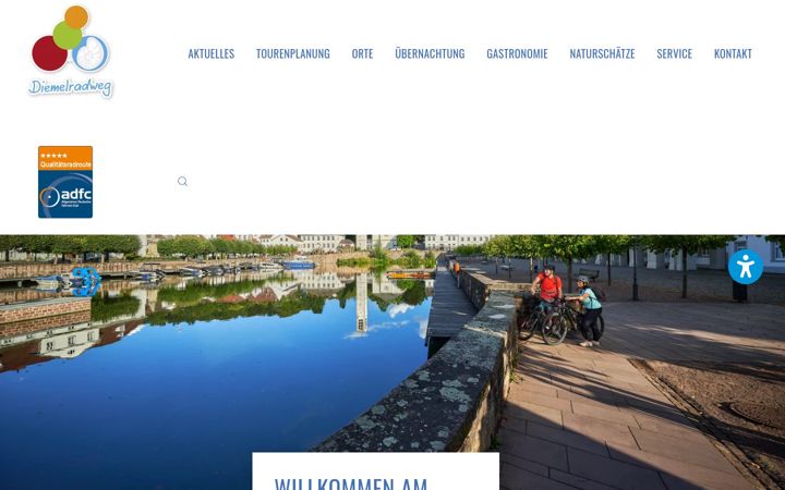 Screenshot ta' diemelradweg.de