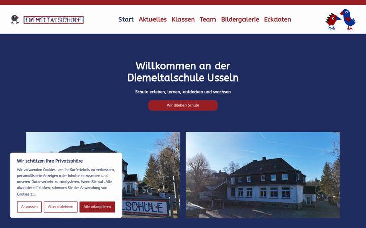 Screenshot of diemeltalschuleusseln.de