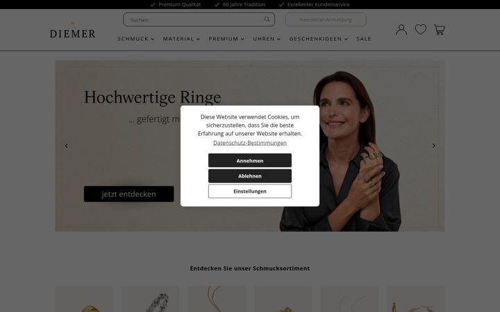 Screenshot of diemer-schmuck.ch