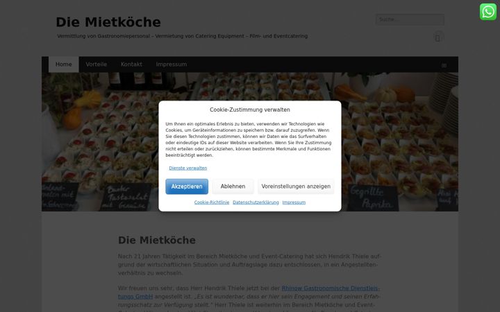 Screenshot of diemietkoeche.de