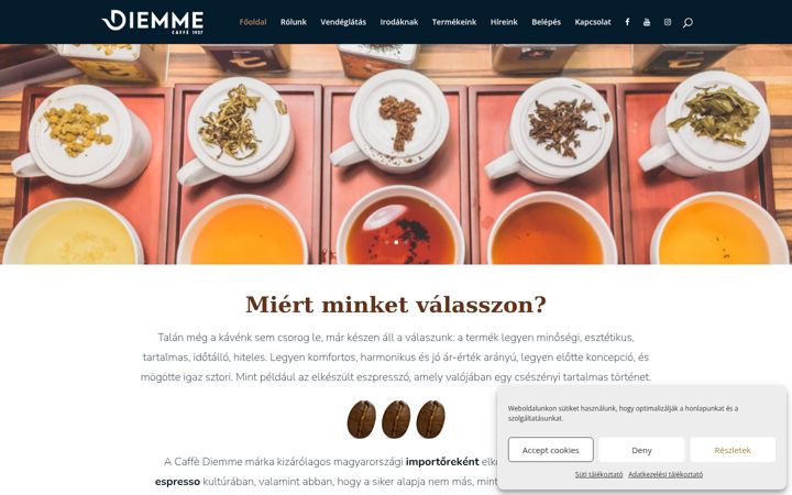Screenshot of diemmekave.hu