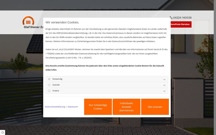 Screenshot of diener-zaunsysteme.de