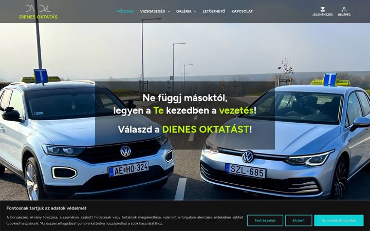 Screenshot of dienesoktatas.hu