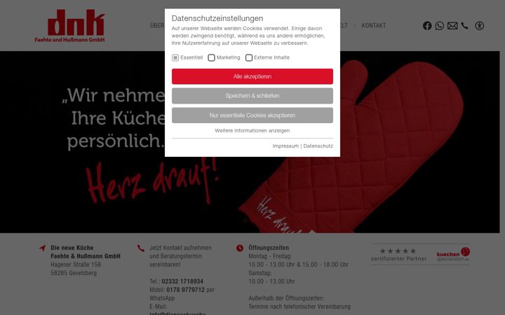 Screenshot of dieneuekueche-en.de