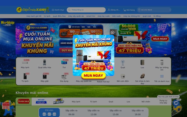 Screenshot von dienmayxanh.com