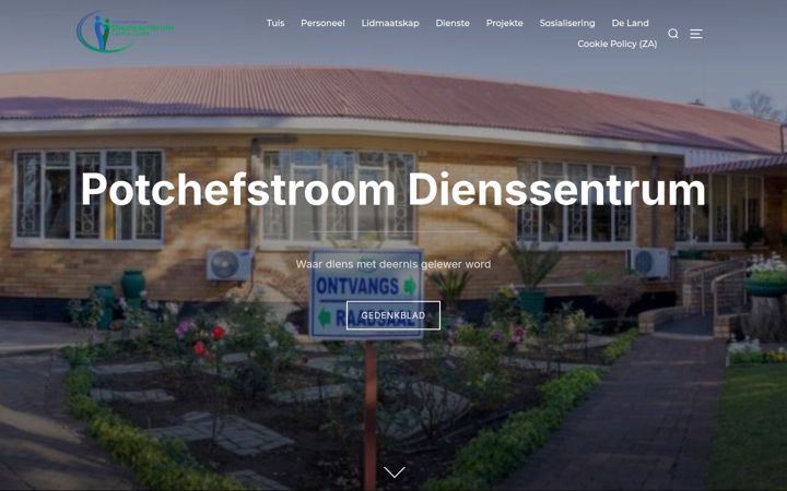 Ekrānuzņēmums no dienssentrum.co.za