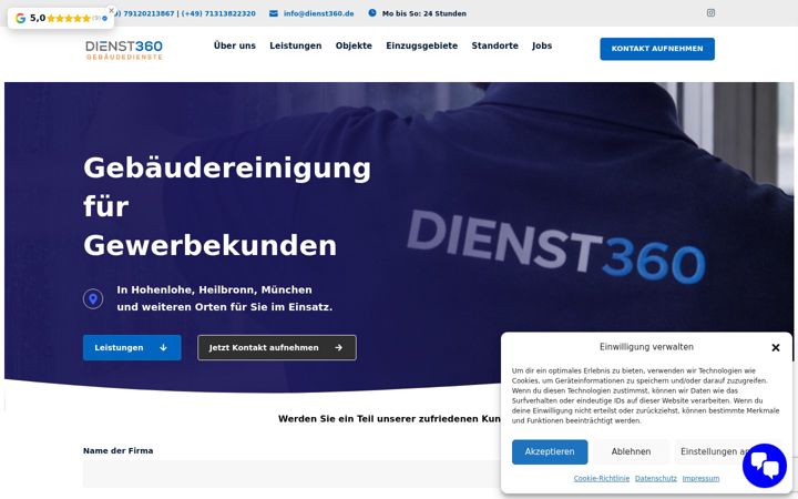 Screenshot of dienst360.de