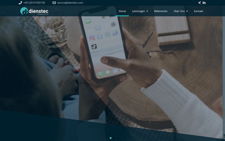 Screenshot of dienstec.com