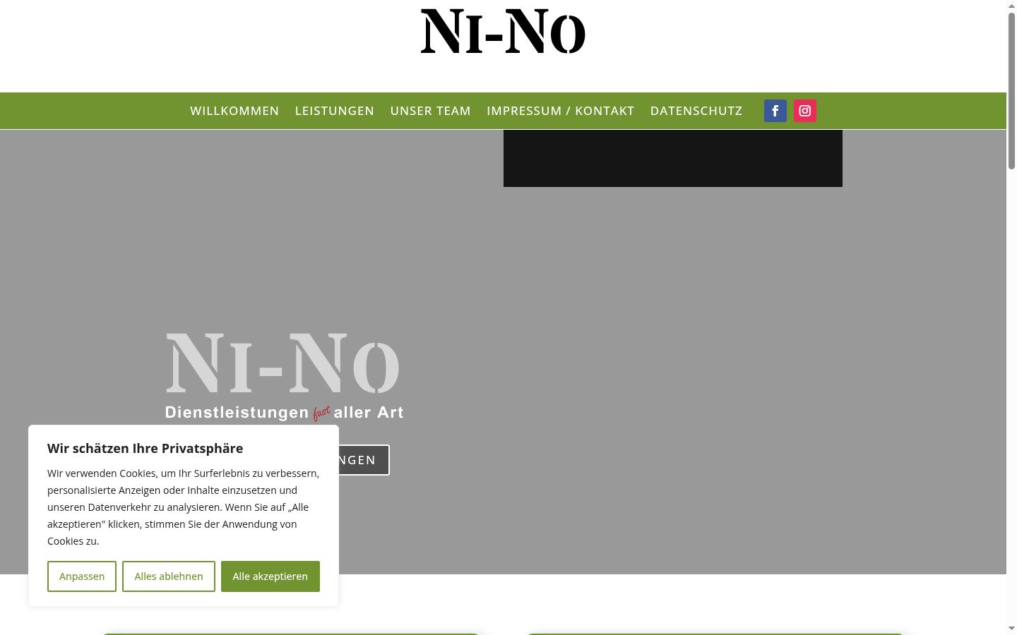 Screenshot tal-banner tal-kunsens muri qabel kwalunkwe interazzjoni
