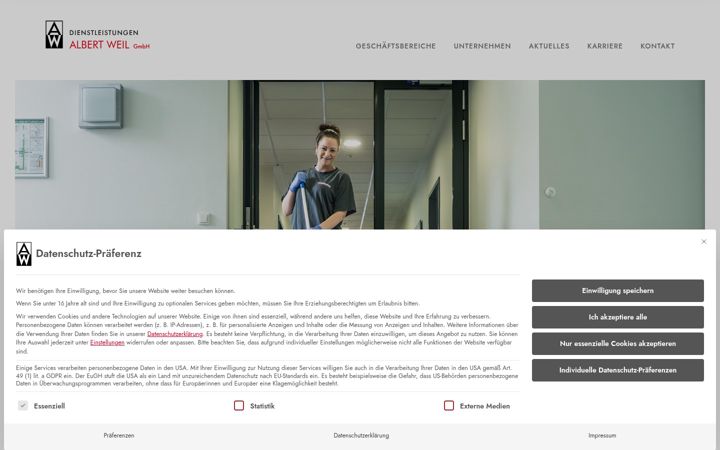 Skärmbild av dienstleistungen-aw.de