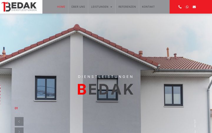 Screenshot of dienstleistungen-bedak.de