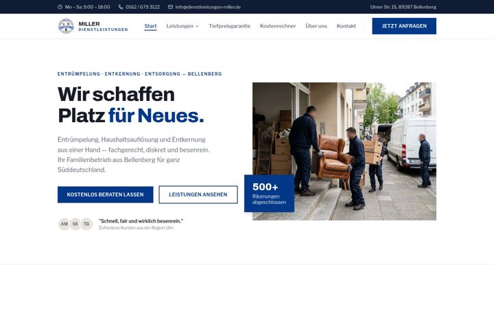 Skärmbild av dienstleistungen-miller.de