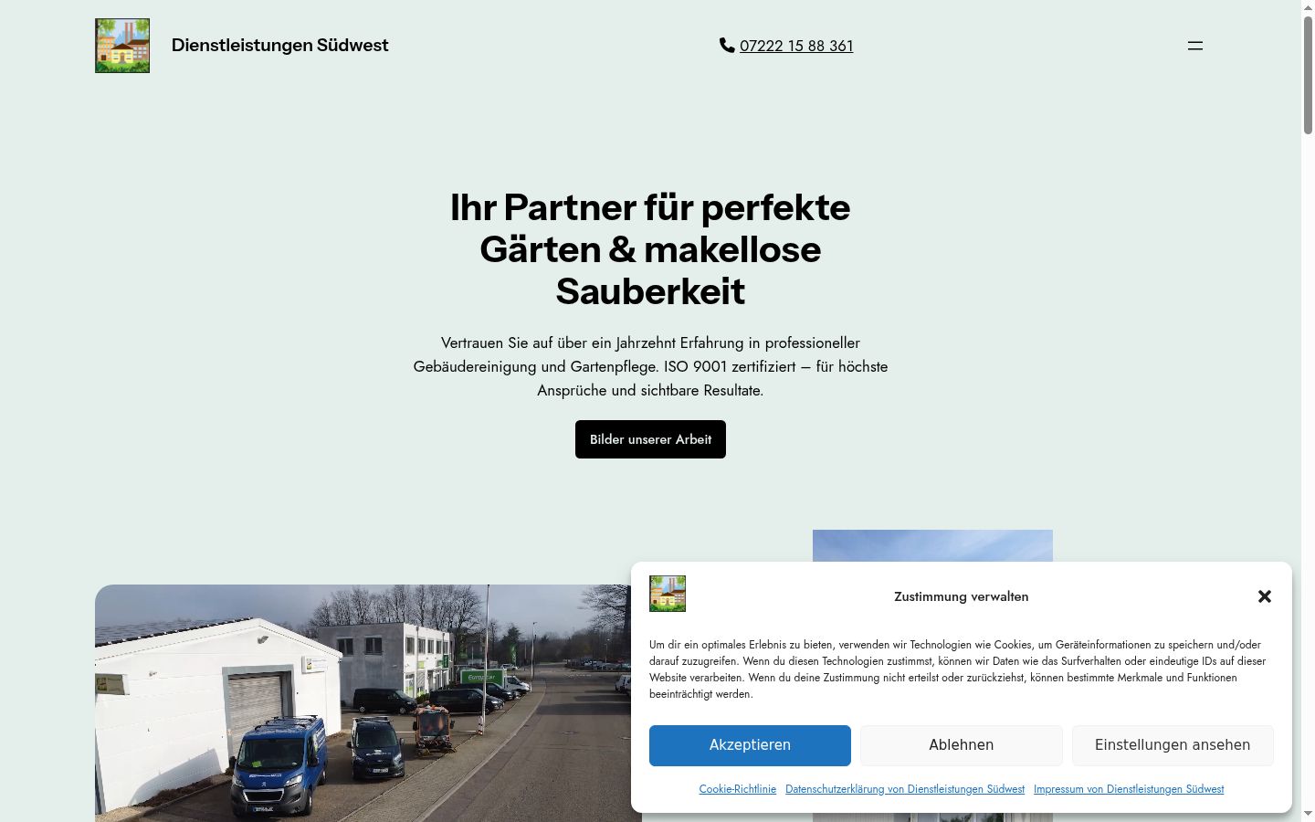 Skärmbild av samtyckesbannern som visades före någon interaktion
