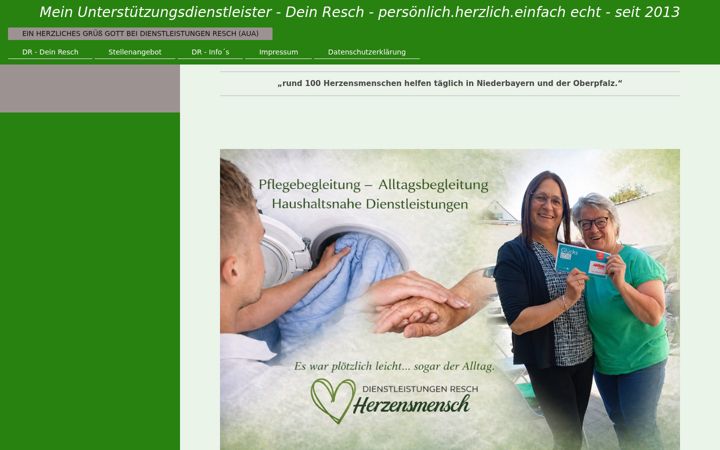 Screenshot von dienstleistungenresch.de