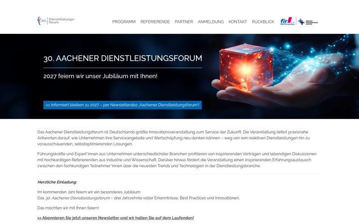 Screenshot of dienstleistungsforum.de