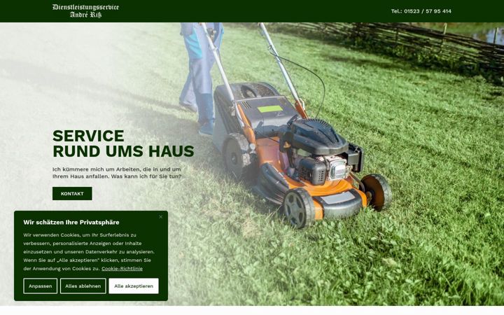 Skärmbild av dienstleistungsservice-riss.de