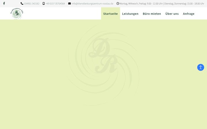 Screenshot of dienstleistungszentrum-rosslau.de