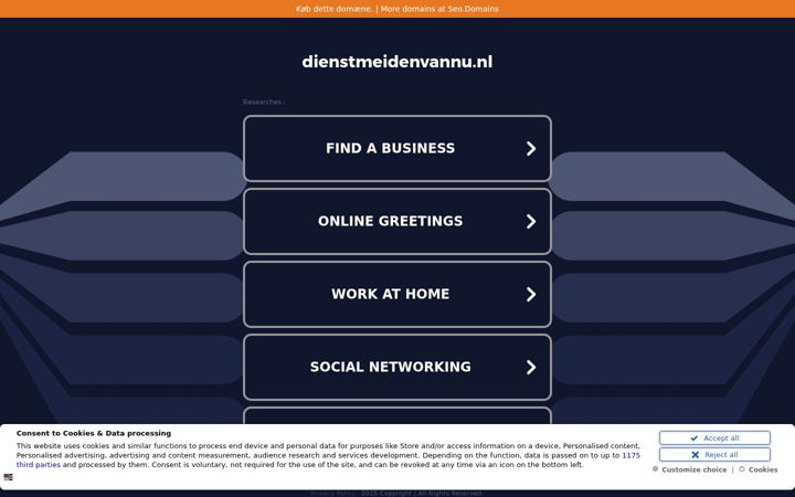 Screenshot of dienstmeidenvannu.nl