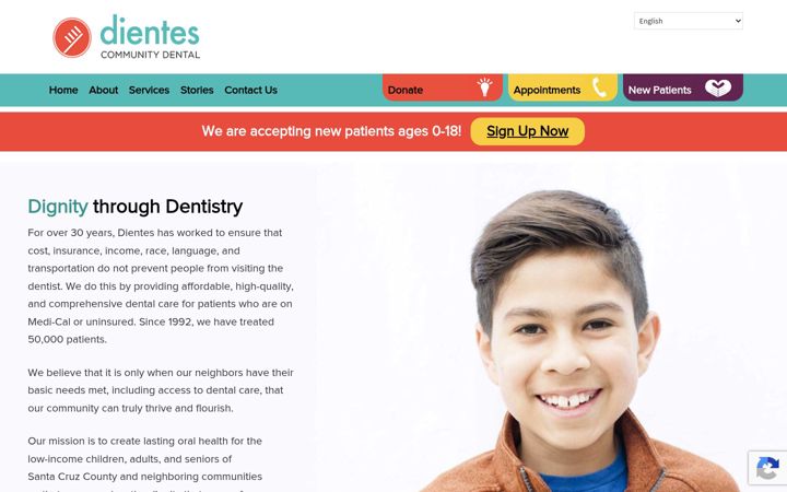 Screenshot of dientes.org
